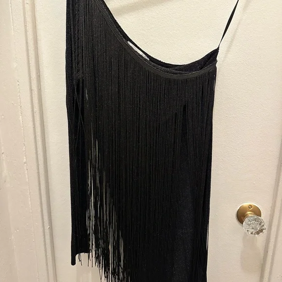 Mango Asymmetrical Fringe Dress - Size M - Picture 7 of 9